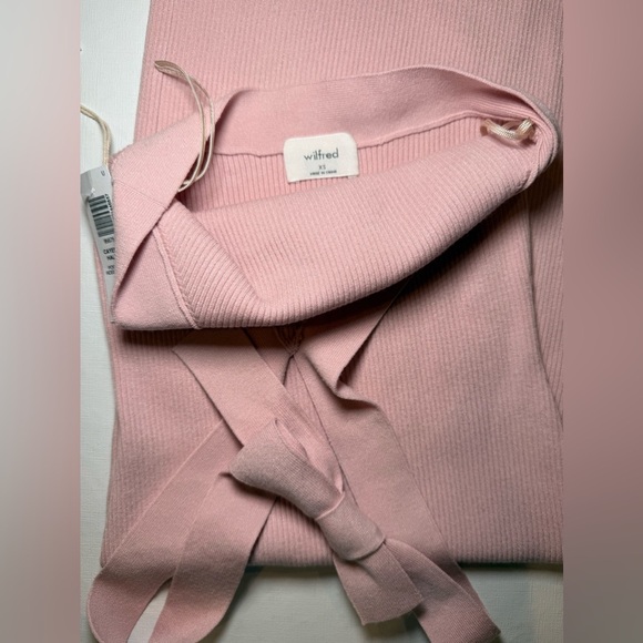 NWT Aritzia Wilfred Womens Cayenne Knit Halter Poetic Pink MIDI Dress Small $168 - Picture 6 of 9